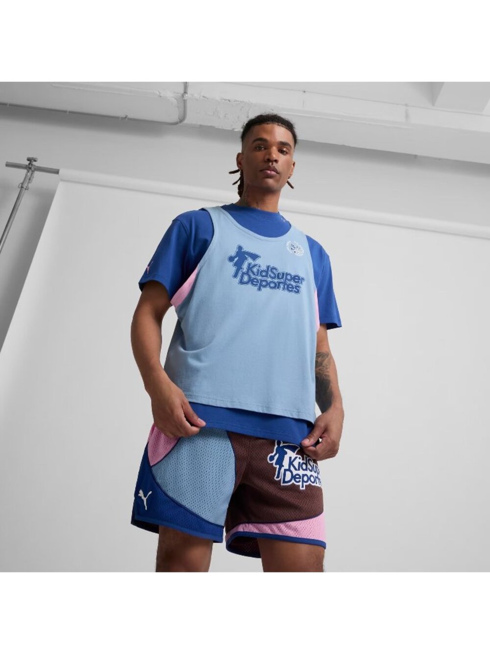 KID SUPER x Puma Collab Men’s Basketball Deportes T Shirt Sz Small NEW w/ tags
